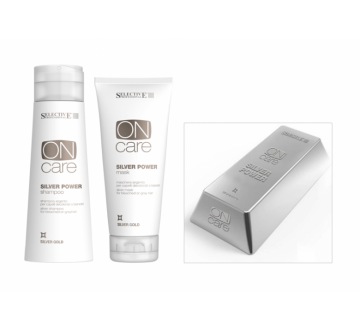 SILVER POWER SET (šampon + maska) stříbrný šampon a maska pro odbarvené nebo šedivé vlasy v luxusním dárkovém balení